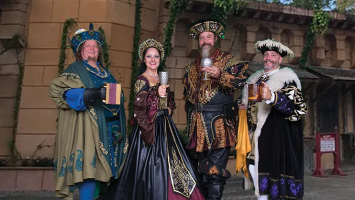 a group of people in costumes