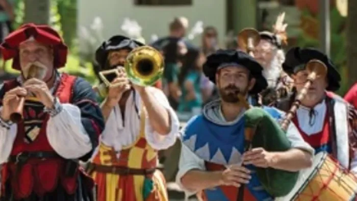 a group of people playing instruments