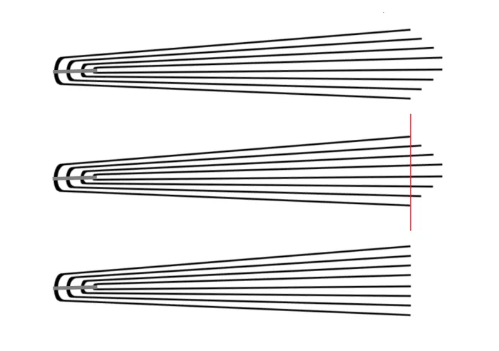A diagram illustrating the concept of Saddle Stitch Page Creep