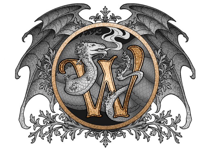a logo with a bird and a crown
