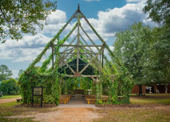 a large metal tower