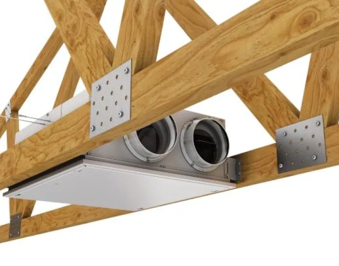 An ERV provides balanced fresh air ventilation.