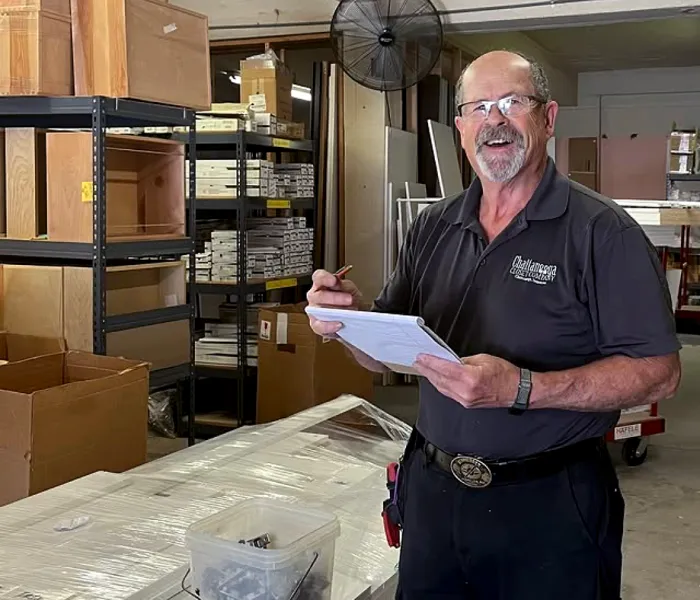 a man holding a piece of paper