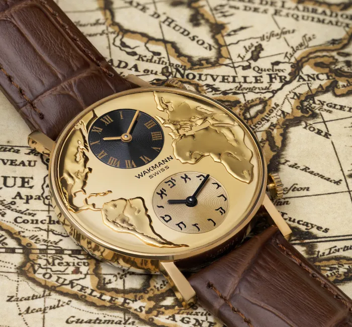 a watch on a map