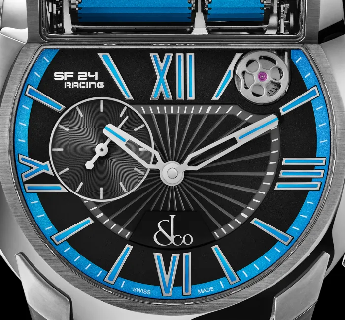 Epic SF24 Racing Titanium World Time Blue Jacob Co