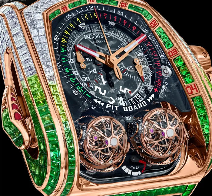 a clock that is on a motorcycle