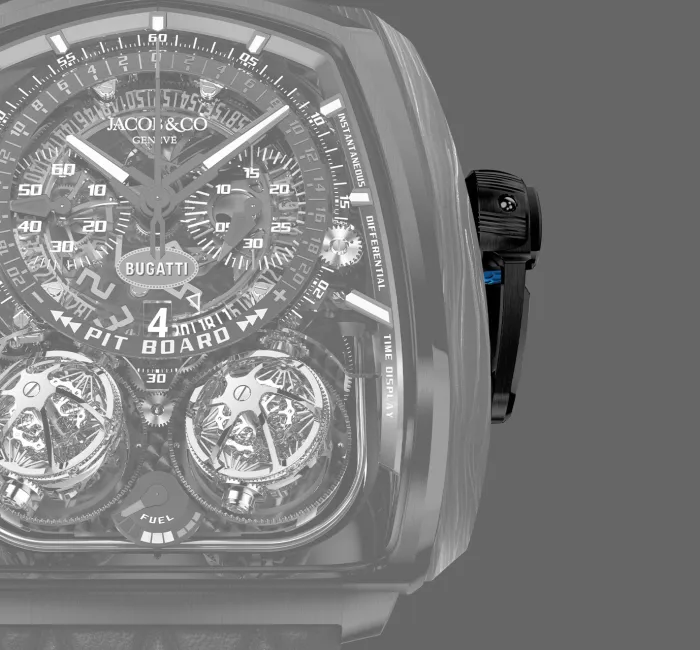 Twin Turbo Furious Bugatti Monopusher Chronograph With Pit Board Feature