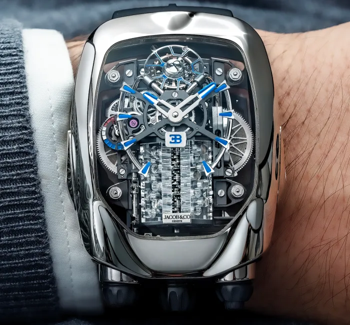 Bugatti Chiron Tourbillon White Gold Engine Animation Jacob Co