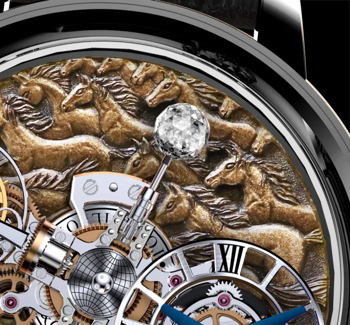 a close up of a watch