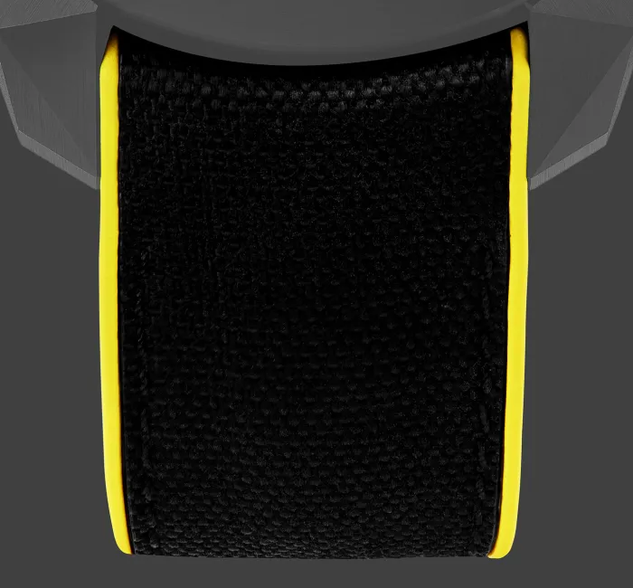 a black and yellow carpet