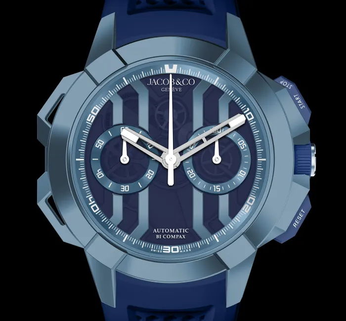 Epic X Chrono Blue PVD Titanium Jacob Co