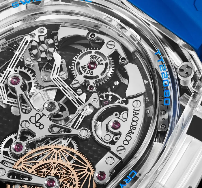 a clock on the side of a watch