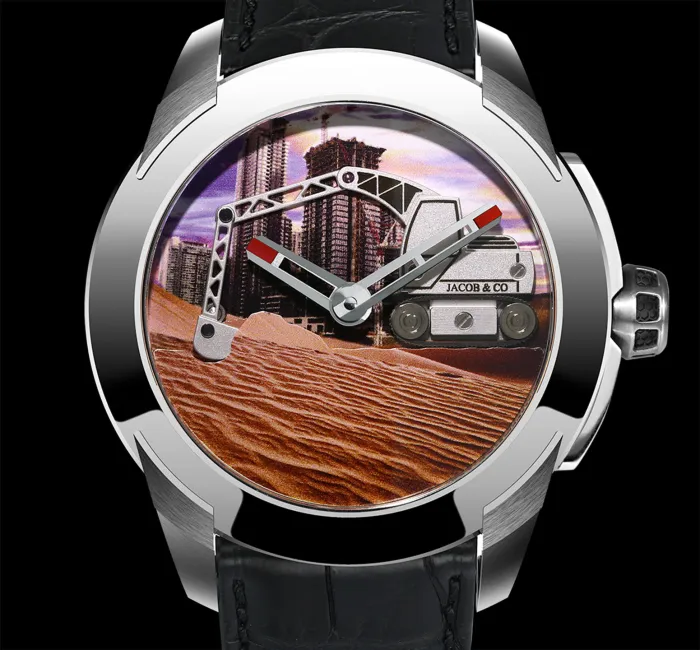 a close up of a watch