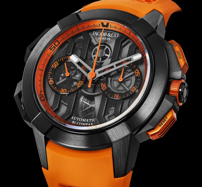 Epic X Chrono Black Titanium Orange Inner Ring Jacob Co