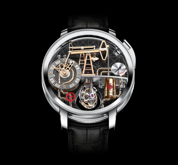 Oil Pump Automaton Tourbillon White Gold Jacob Co