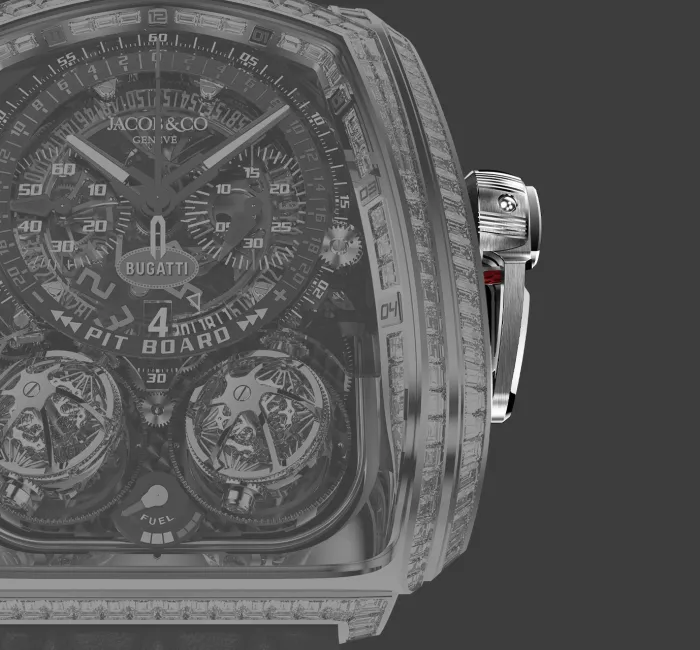 Twin Turbo Furious Bugatti Monopusher Chronograph With Pit Board Feature