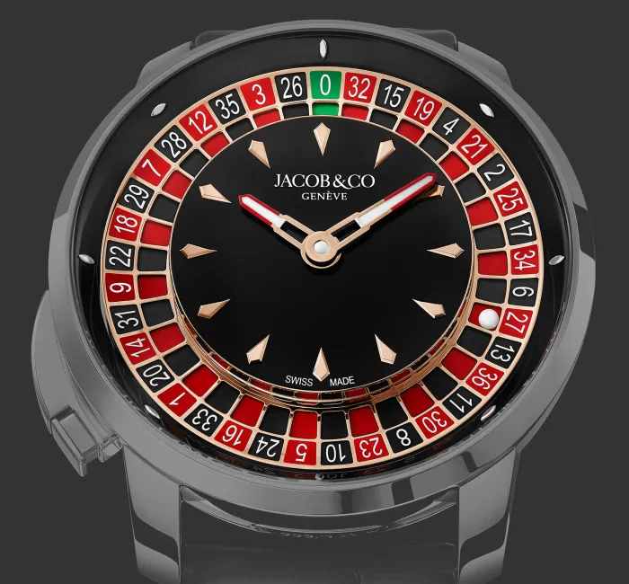 a black and red watch
