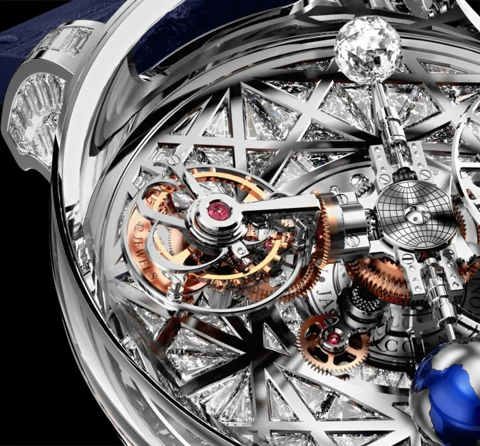 Astronomia Meteorite Triangle Diamonds Triple-Axis Tourbillon
