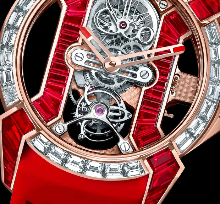 a close up of a watch