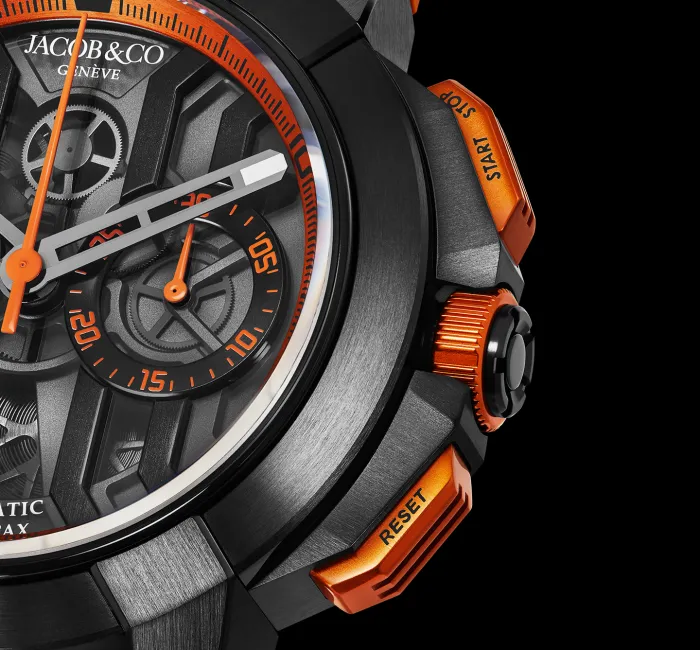 Epic X Chrono Black Titanium Orange Inner Ring Jacob Co