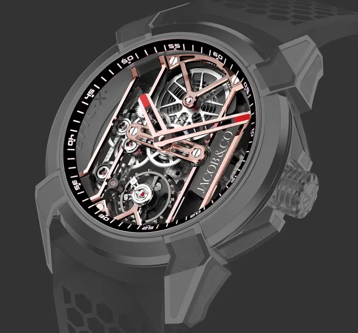 a silver and black rimmed watch