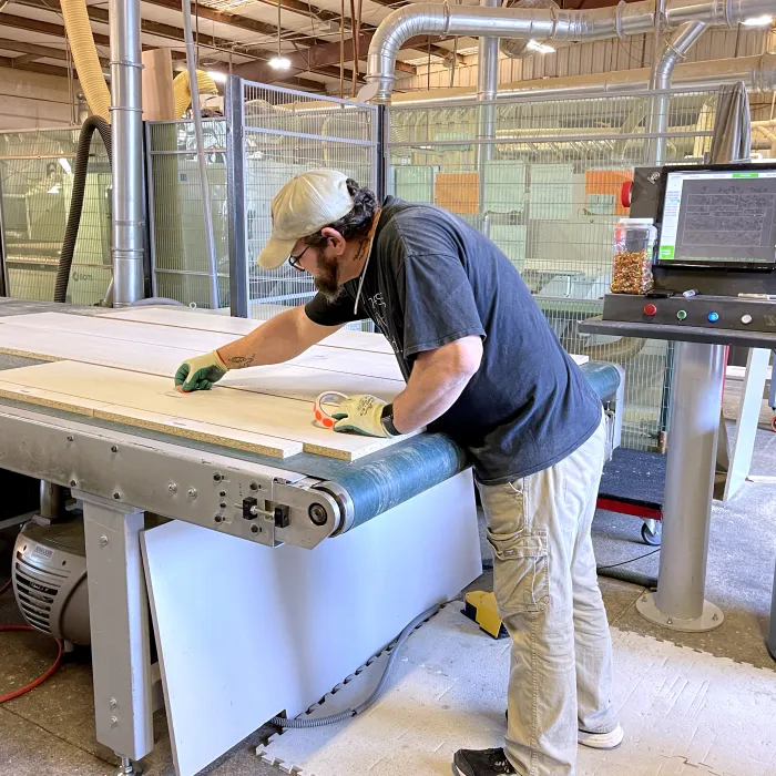 a man working on a machine