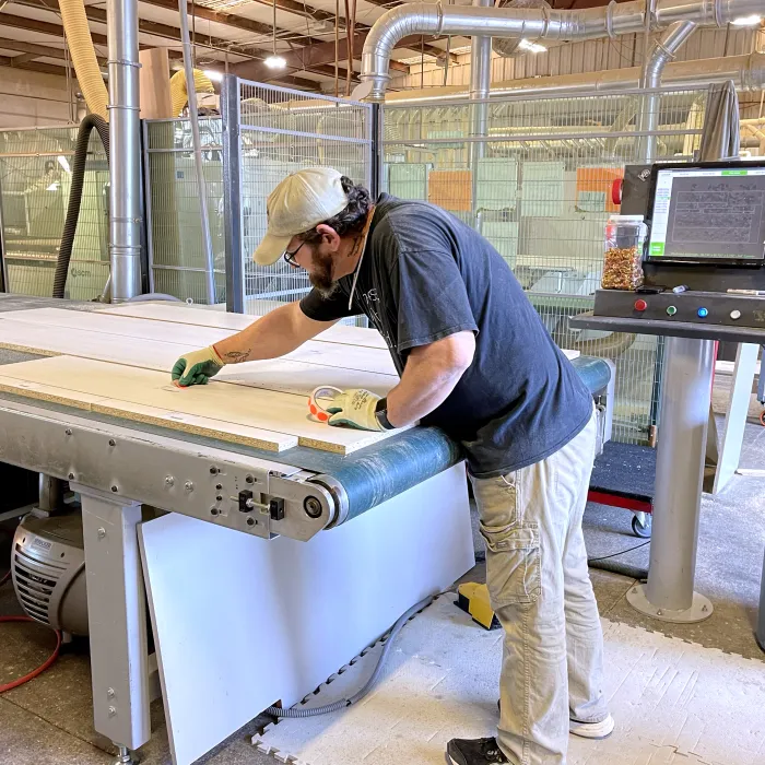 a man working on a machine