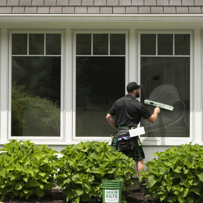 a man holding a frisbee