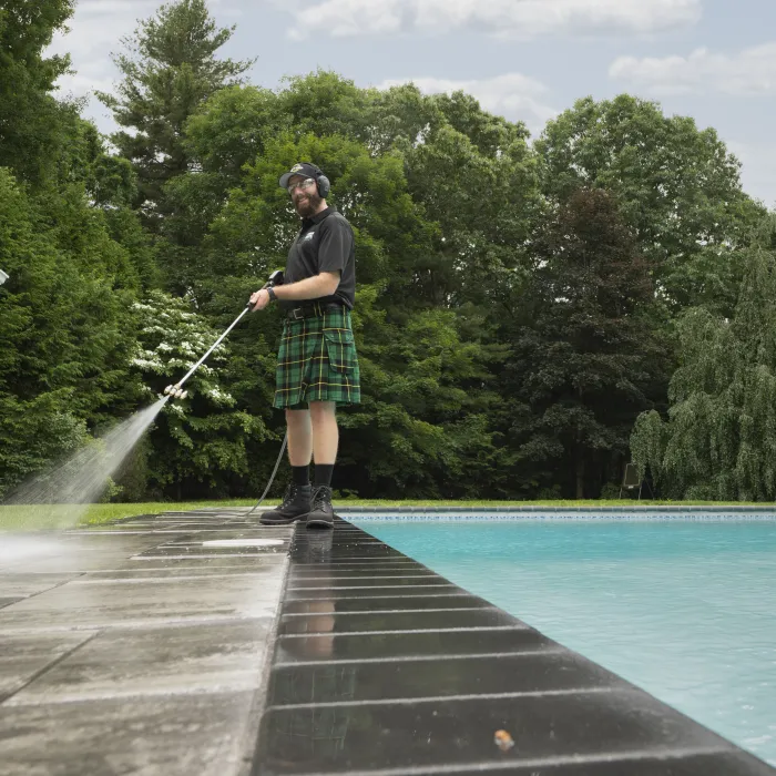 a person holding a fishing pole