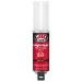 a red and white tube of lipstick