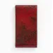 a red book with a black cover