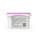 White container with purple lid showing detailed repair compound instructions and a QR code on the back label.
