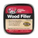 JB Weld Wood Filler natural color for cracks, chips, and scratches, quick drying and easy sanding, 32 oz container.