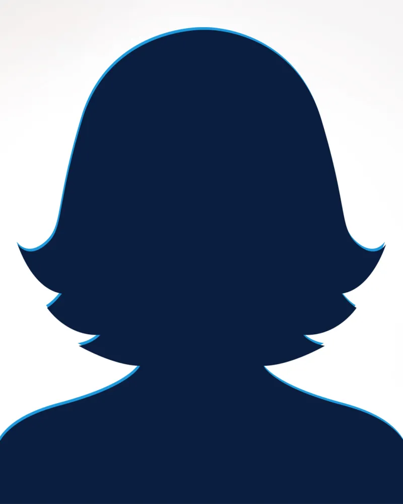 a blue silhouette of a person