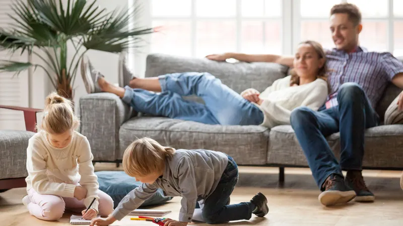 a group of people sitting on the floor