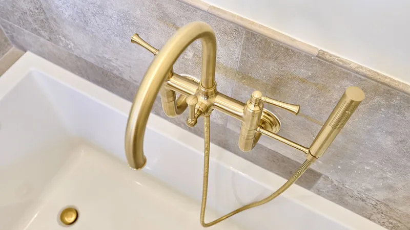 a faucet on a sink