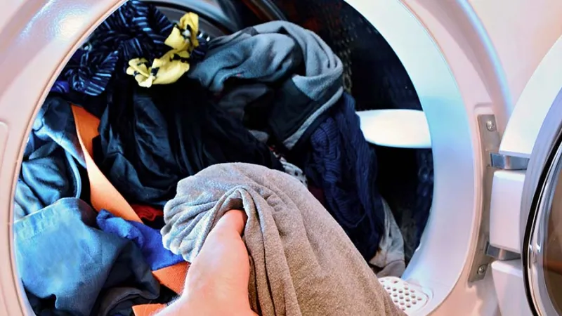laundry in dryer