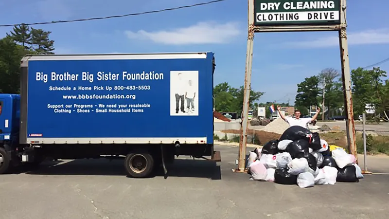 Worth the weight. Lapels Dry Cleaning’s annual clothing drive to benefit Big Brother Big Sister raises more than 13,000 pounds of clothing