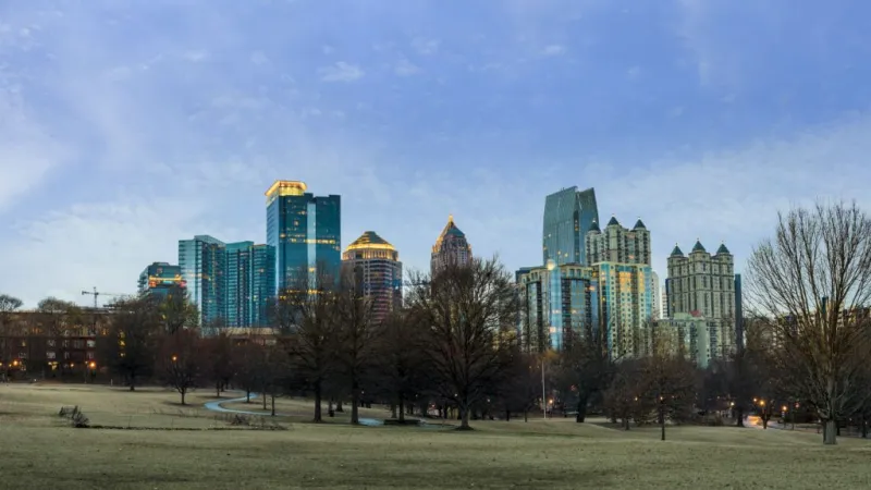 Estes Services Mascot  Labrador Retriever lying down with a large brown paw print graphic and text 'Bö' in the background.