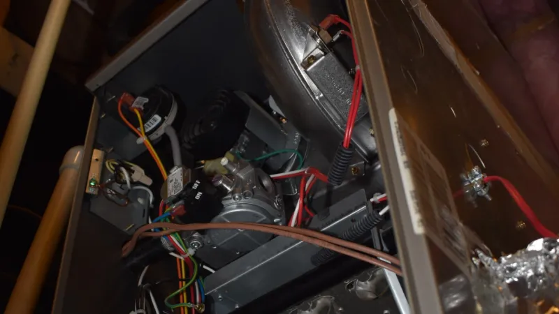 Interior of a Bryant Furnace where Estes Tech is working