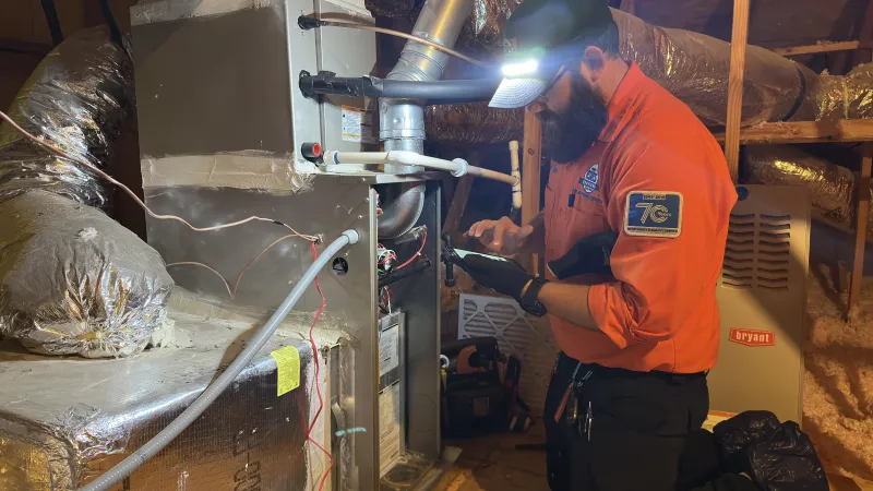 Bryant Furnace and Estes Services HVAC Tech