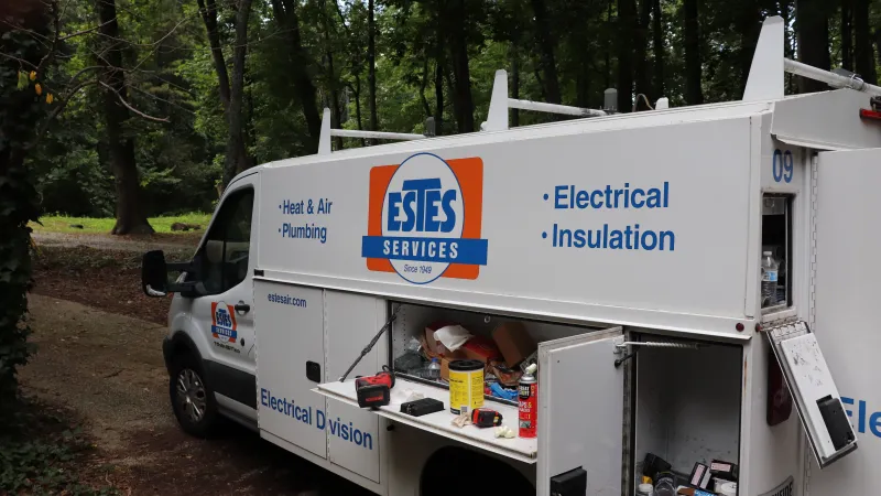 Estes Service Technician preparing the elements to install smart devices in Brookhaven, GA