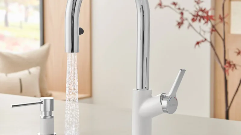 a faucet with a faucet
