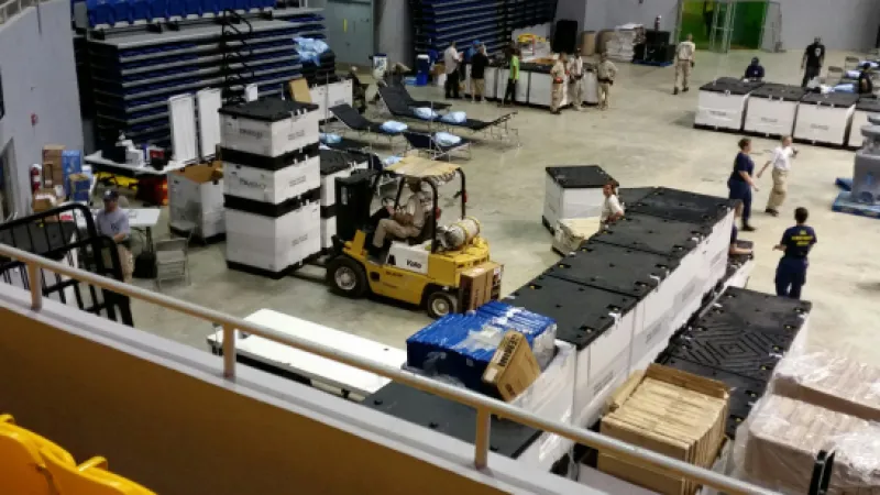 a high angle view of a factory