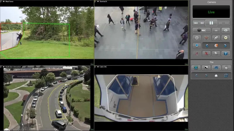 Genetec omnicast being used for video surveillance