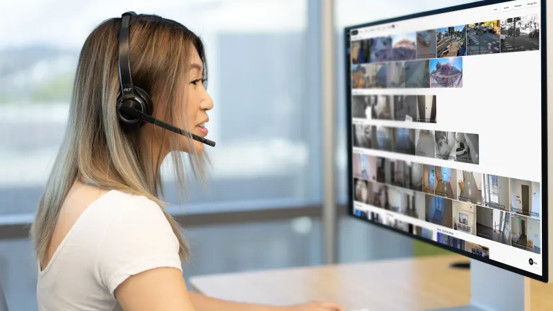 a woman using the verkada command center