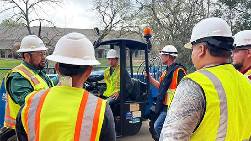 Mattco Roofing crew job site safety briefing College Station TX