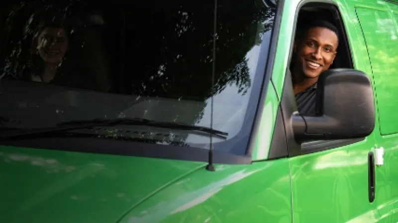 a couple of women in a car