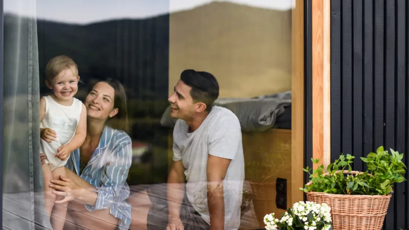 a man and woman holding hands