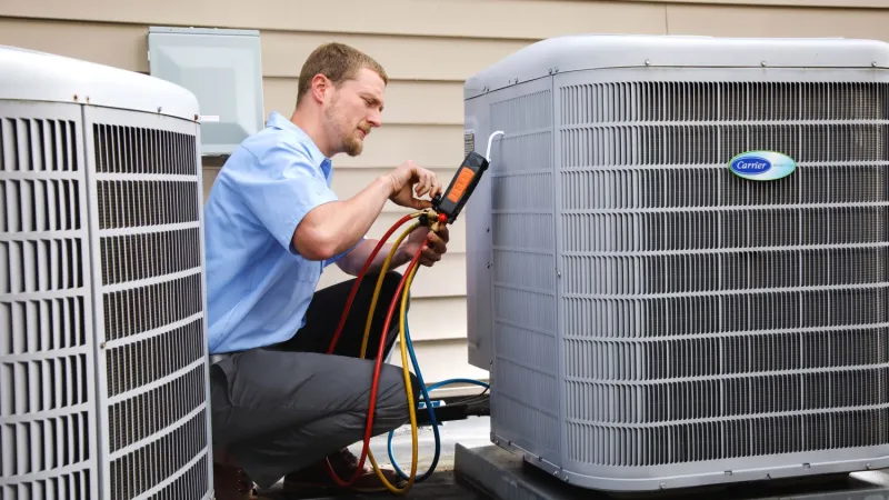 a man using a power tool